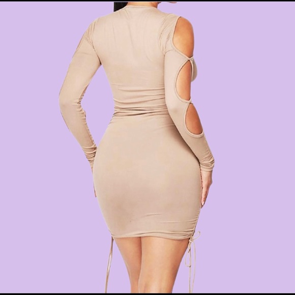 Shop Noirmod.com for purchasing - Cover Me Ruched Mini Dress - Picture 2 of 3